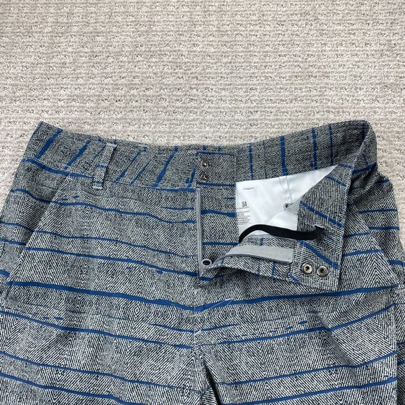 Under ARMOUR UA Swim Shorts Men 34 Gray Blue Striped Board Short Pants Outdoor - Picture 3 of 13